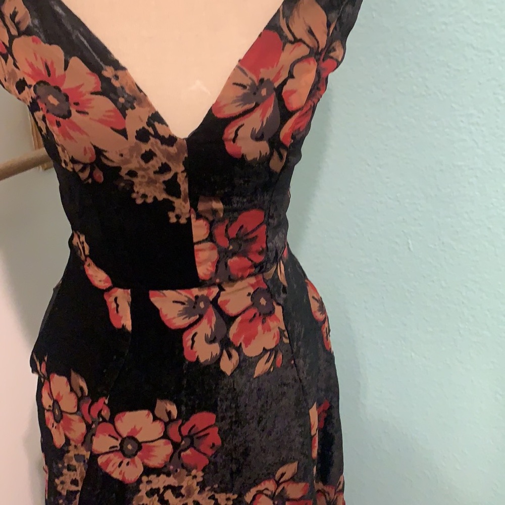 NOT FOR SALE ModCloth X Collectif Velvet Floral High Low Dress - Picture 6 of 12